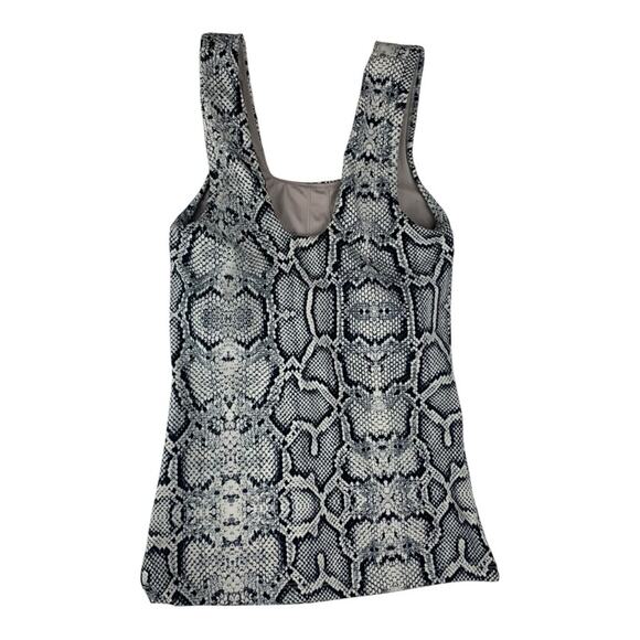Varley womens size XS extra small snakeskin athletic tank black white lined - Picture 3 of 8